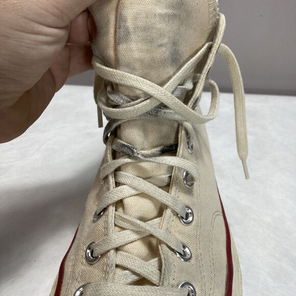 Converse Chuck Taylor All Star Canvas High Top Cream Tan Canvas  Mens 10 W 12 - Picture 8 of 10